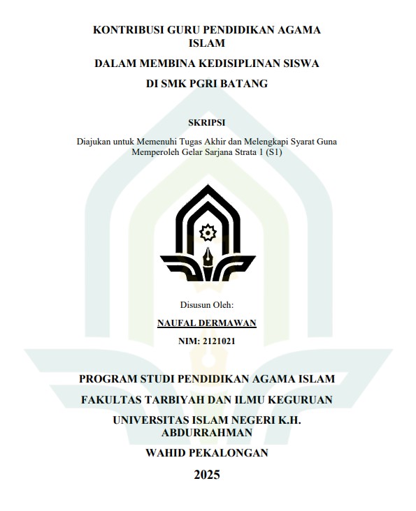 Image of Kontribusi Guru Pendidikan Agama Islam Dalam Membina Kedisiplinan Siswa Di Smk Pgri Batang