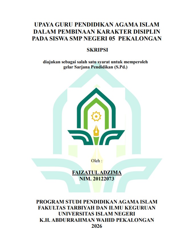 Image of Upaya Guru Pendidikan Agama Islam Dalam Pembinaan Karakter Disiplin Pada Siswa SMP Negeri 05 Pekalongan