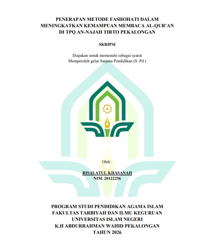 Image of Penerapan Metode Fashohati Dalam Meningkatkan Kemampuan Membaca Al-Qur'an Di TPQ An-Najah Tirto Pekalongan