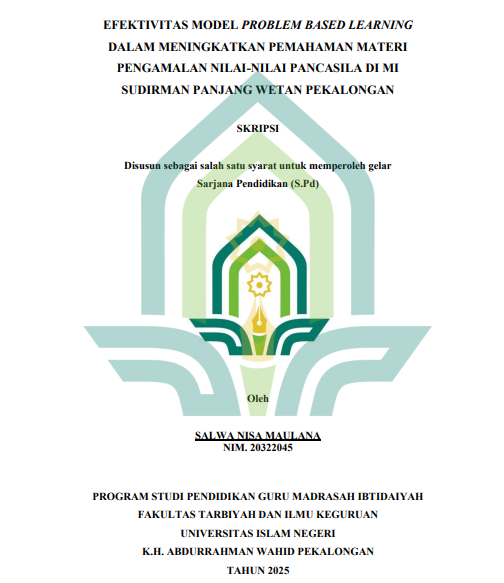 Image of Efektivitas Model Problem Based Learning dalam Meningkatkan Pemahaman Materi Pengamalan Nilai-Nilai Pancasila di MII Sudirman Panjang Wetan Pekalongan