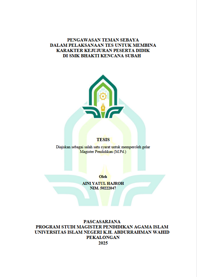 Image of Pengawasan Teman Sebaya Dalam Pelaksanaan Tes Untuk Membina Karakter Kejujuran Peserta Didik Di SMK Bhakti Kencana Subah