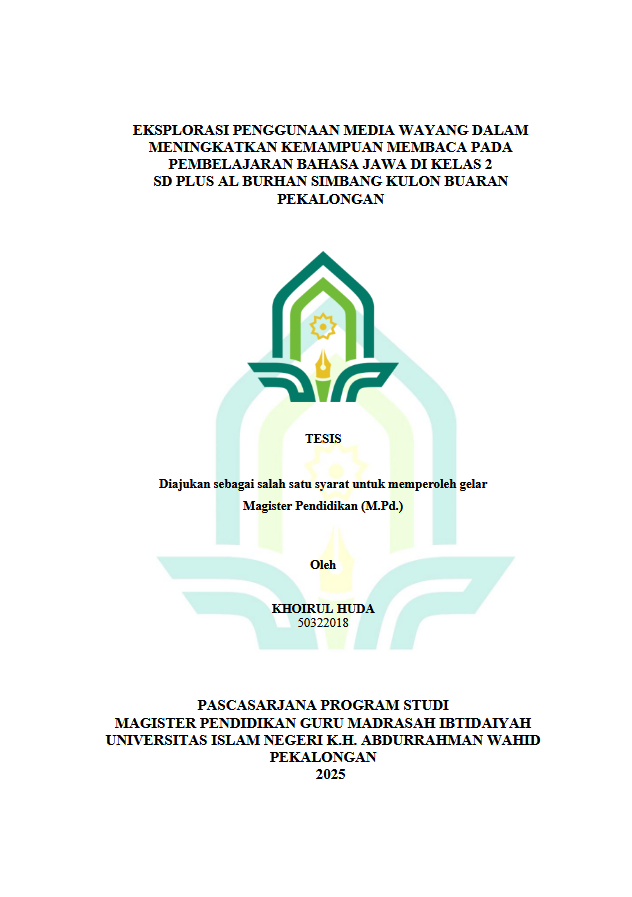 Image of Eksplorasi Penggunaan Media Wayang Dalam Meningkatkan Kemampuan Membaca Pada Pembelajaran Bahasa Jawa Di Kelas 2 SD Plus Al Burhan Simbang Kulon Buaran Pekalongan