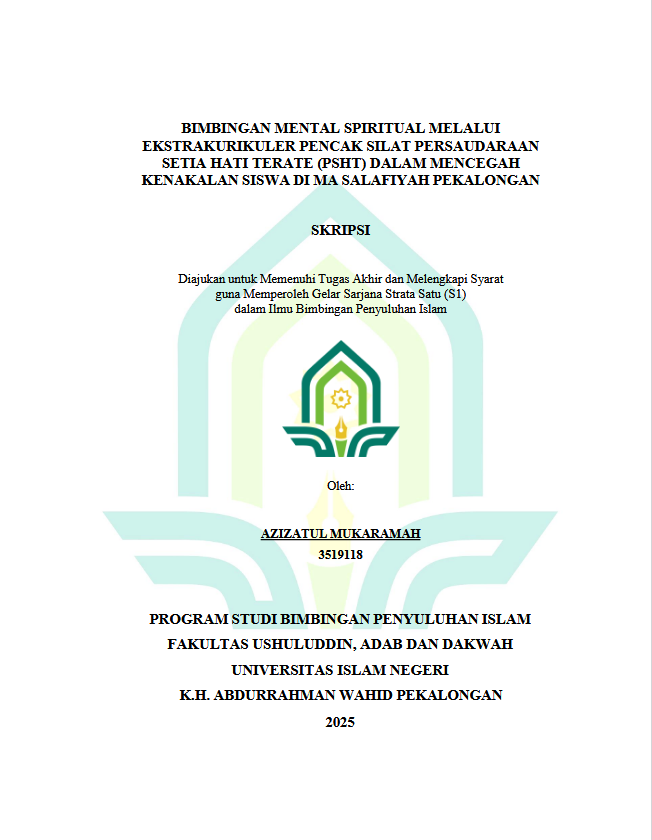 Image of Bimbingan Mental Spiritual Melalui Ekstrakulikuler Pencak Silat Persaudaraan Setia Hati Terate (PSHT) Dalam Mencegah Kenakalan Siswa Di Ma Salafiyah Pekalongan