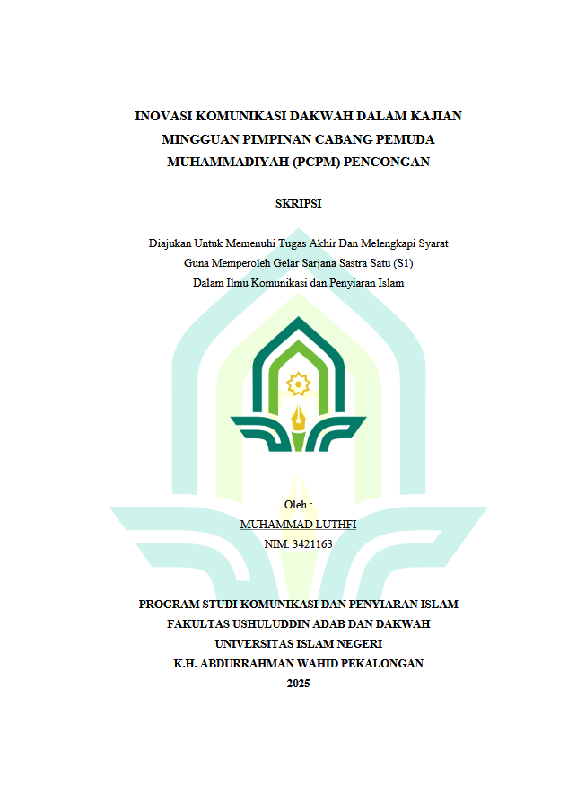Image of Inovasi Komunikasi Dakwah Dalam Kajian Mingguan Pimpinan Cabang Pemuda Muhammadiyah (PCPM) Pencongan