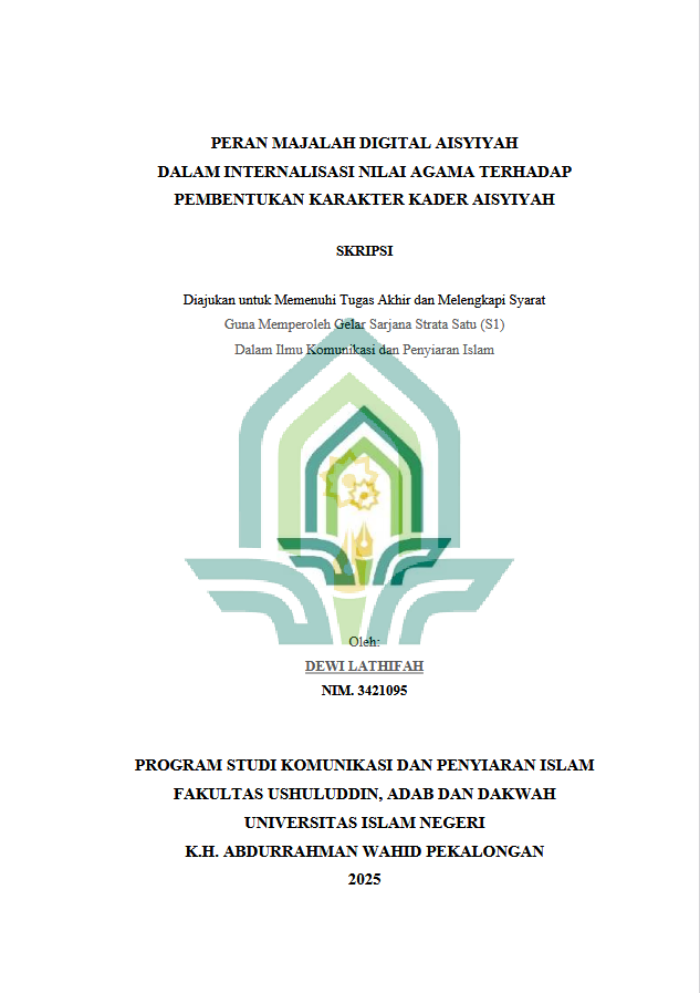 Image of Peran Majalah Digital Aisyiyah Dalam Internalisasi Nilai Agama Terhadap Pembentukan Karakter Kader Aisyiyah