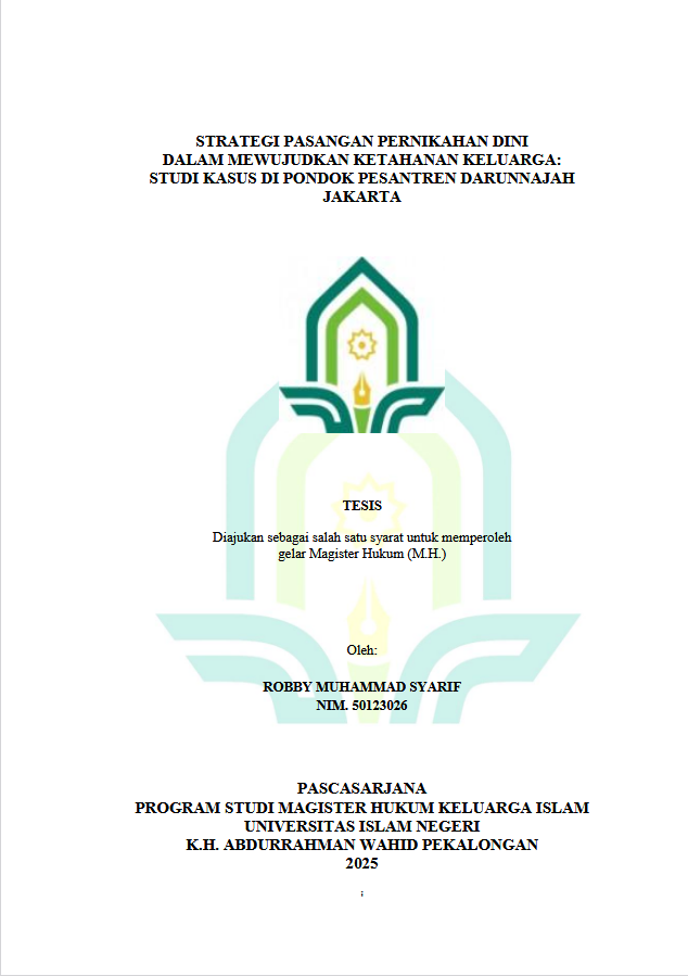 Image of Strategi Pasangan Pernikahan Dini Dalam Mewujudkan Ketahanan Keluarga: Studi Kasus di Pondok Pesantren Darunnajah Jakarta