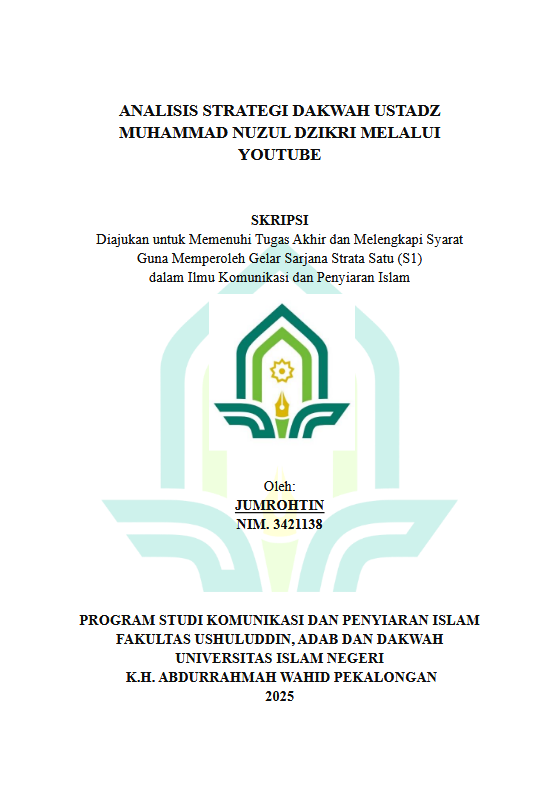 Image of Analisis Strategi Dakwah Ustadz Muhammad Nuzul Dzikri Melalui Youtube