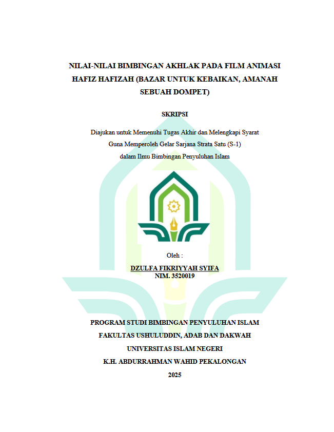 Image of Nilai-Nilai Bimbingan Akhlak Pada Film Animasi Hafiz Hafizah (Bazar Untuk Kebaikan, Amanah Sebuah Dompet)