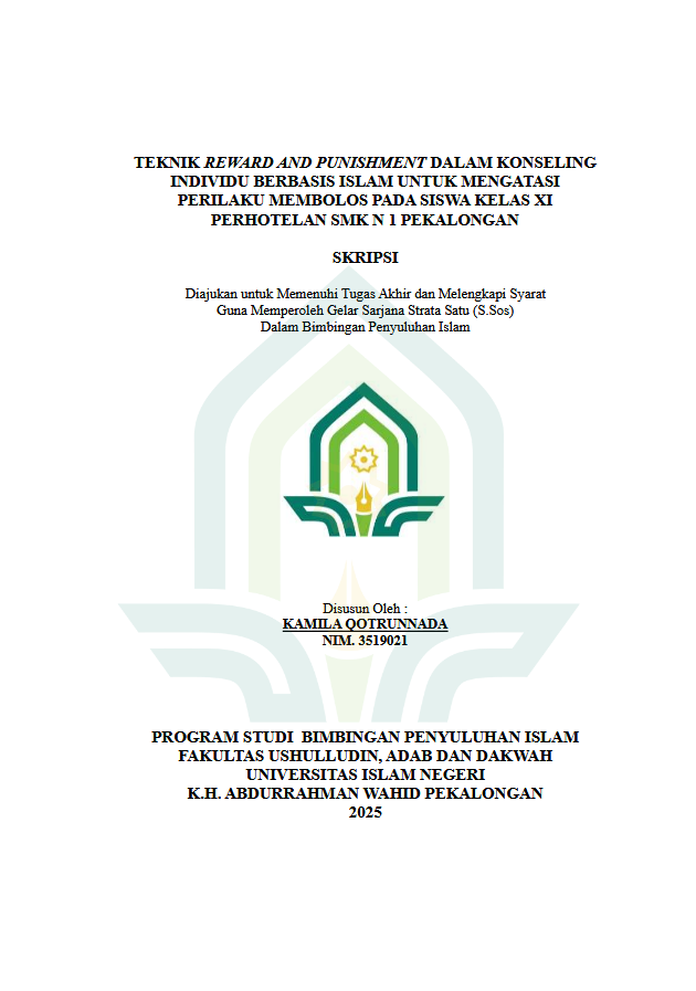 Image of Teknik Reward And Punishment Dalam Konseling Individu Berbasis Islam Untuk Mengatasi Perilaku Membolos Pada Siswa Kelas XI Perhotelan SMK N 1 Pekalongan