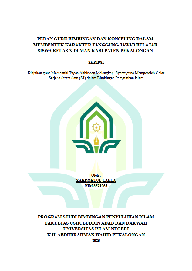 Image of Peran Guru Bimbingan dan Konseling Dalam Membentuk Karakter Tanggung Jawab Belajar Siswa Kelas X Di MAN Kabupaten Pekalongan