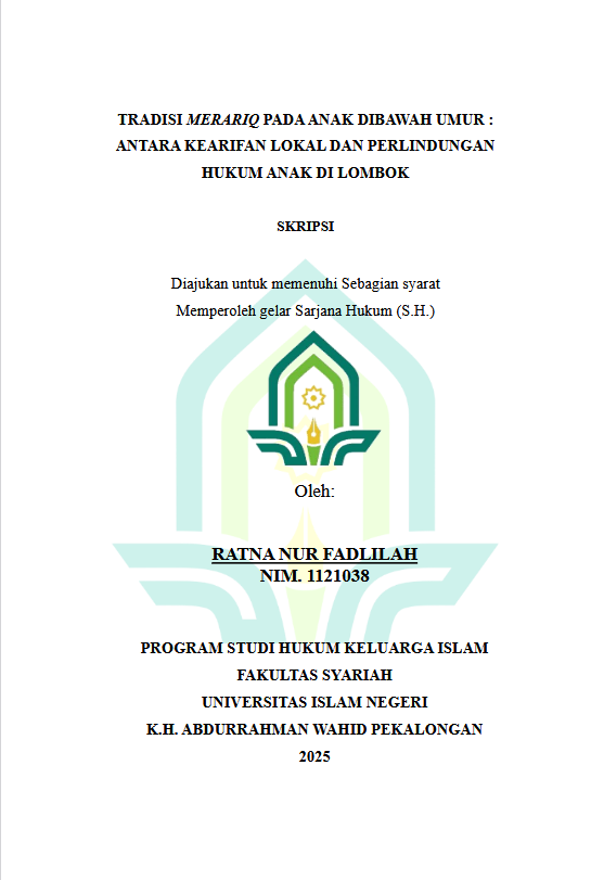 Image of Tradisi Merariq Pada Anak Dibawah Umur : Antara Kearifan Lokal Dan Perlindungan Hukum Anak Di Lombok