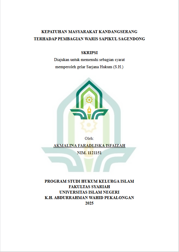 Image of Kepatuhan Masyarakat Kandangserang Terhadap Pembagian Waris Sapikul Sagendong