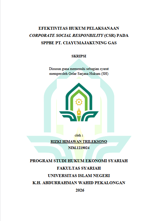 Image of Efektivitas Hukum Pelaksanaan Corporate Social Responbility (CSR) Pada SPPBE PT. Ciayumajakuning Gas