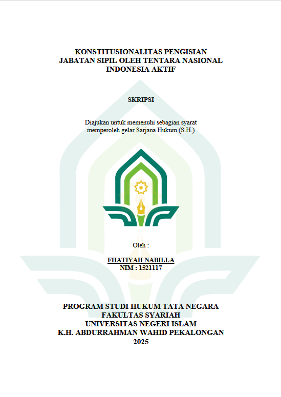 Image of Konstitusionalitas Pengisian Jabatan Sipil Oleh Tentara Nasional Indonesia Aktif