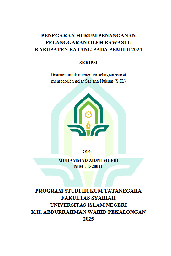 Image of Penegakan Hukum Penanganan Pelanggaran Oleh Bawaslu Kabupaten Batang Pada Pemilu 2024