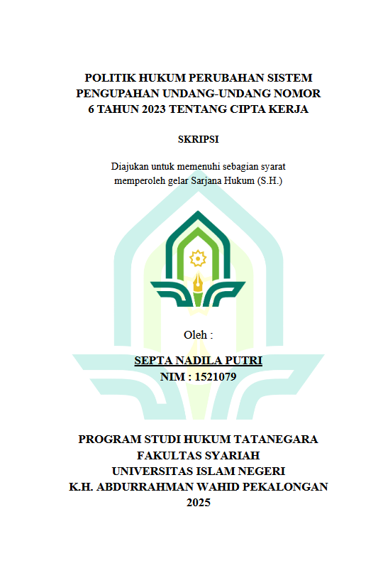 Image of Politik Hukum Perubahan Sistem Pengupahan Undang-Undang Nomor 6 Tahun 2023 Tentang Cipta Kerja