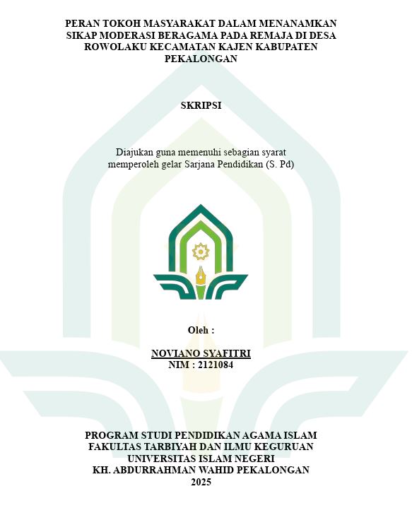 Image of Peran Tokoh Masyarakat Dalam Menanamkan Sikap Moderasi Beragama Pada Remaja di Desa Rowolaku Kecamatan Kajen Kabupaten Pekalongan