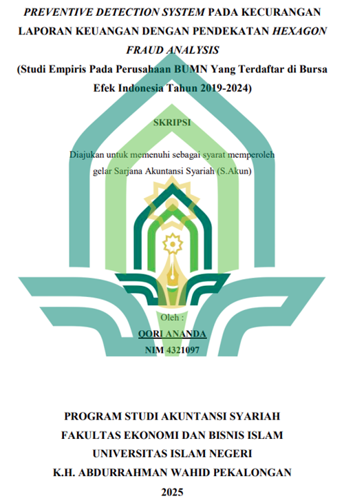 Image of Preventive Detection System Pada Kecurangan Laporan Keuangan Dengan Pendekatan Hexagon Fraud Analysis (Studi Empiris Pada Perusahaan BUMN yang Terdaftar di Bursa Efek Indonesia Tahun 2019-2024)