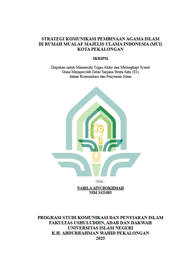 Image of Strategi Komunikasi Pembinaan Agama Islam Di Rumah Mualaf Majelis Ulama Indonesia (MUI) Kota Pekalongan