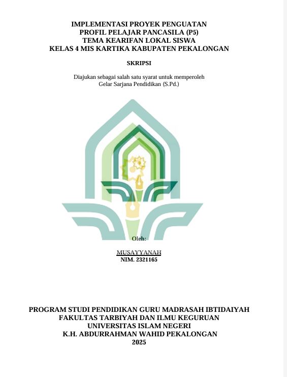 Image of Implementasi Proyek Penguatan Profil Pelajar Pancasila (P5) Tema Kearifan Lokal Siswa Kelas 4 MIS Kartika Kabupaten Pekalongan
