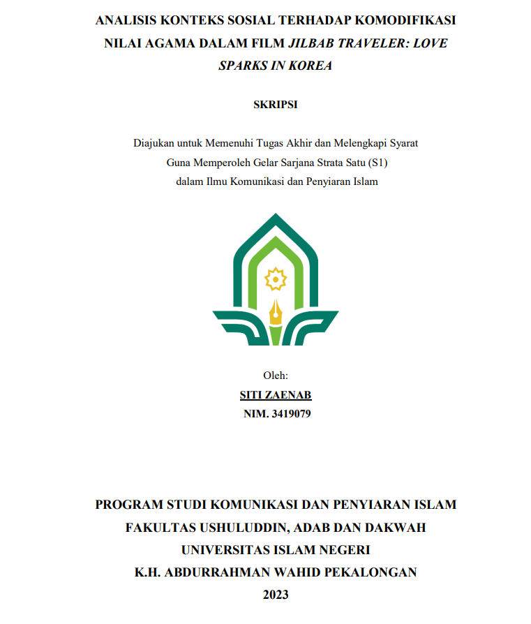 Image of Analisis Konteks Sosial terhadap Komodifikasi Nilai Agama dalam Jilbab Traveler : Love Sparks In Korea