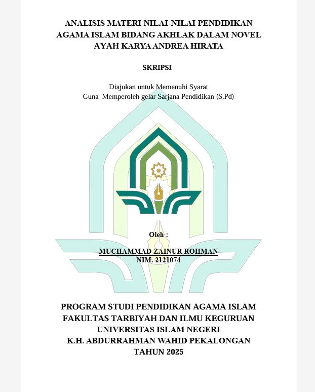 Image of Analisis Materi Nilai-Nilai Pendidikan Agama Islam Bidang Akhlak Dalam Novel Ayah Karya Andrea Hirata