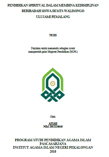 Image of Pendidikan Spiritual dalam Membina Kedisiplinan Beribadah Siswa di MTs Walisongo Ulujami Pemalang
