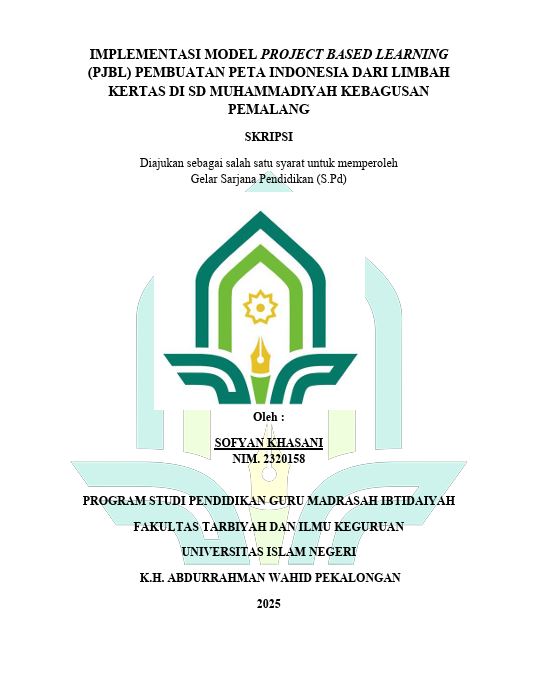Image of Implementasi Model Project Based Learning (PJBL) Pembuatan Peta Indonesia Dari Limbah Kertas di SD Muhammadiyah Kebagusan Pemalang