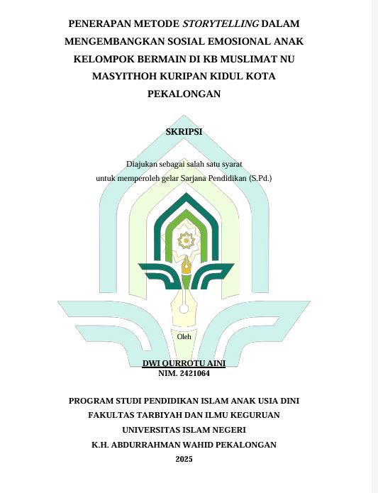 Image of Penerapan Metode Storytelling Dalam Mengaembangkan Sosial Emosional Anak Kelompok Beriman di KB Muslimat Nu Masyithoh Kuripan Kidul Kota Pekalongan