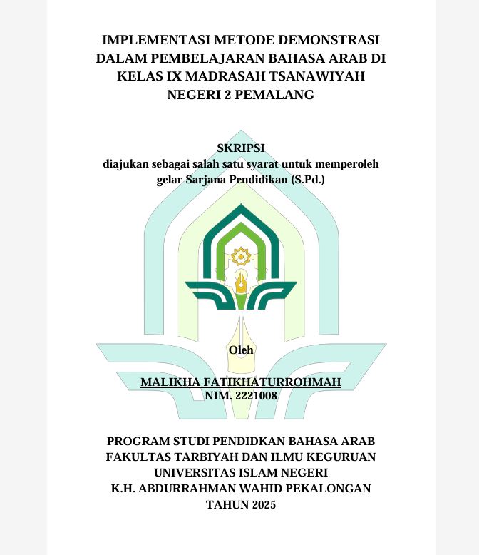 Image of Implementasi Metode Demostrasi Dalam Pembelajaran Bahasa Arab Di Kelas IX Madrasah Tsanawiyah Negeri 2 Pemalang