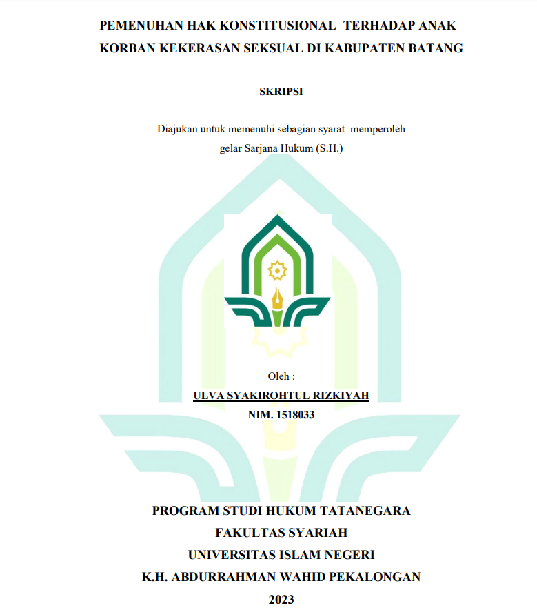 Image of Pemenuhan Hak Konstitusional Terhadap Anak Korban Kekerasan Seksual di Kabupaten Batang
