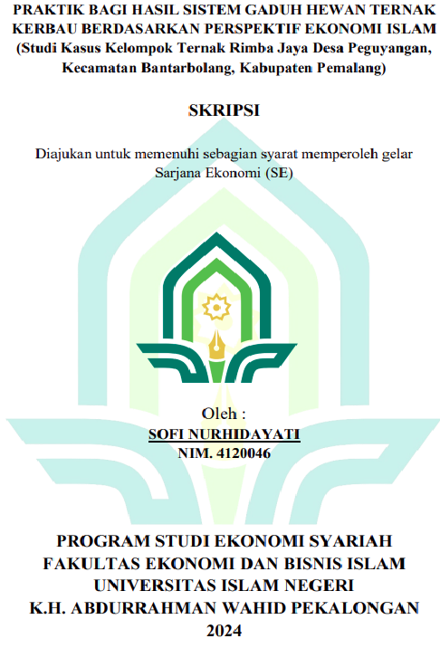 Image of Praktik Bagi Hasil Sistem Gaduh Hewan Ternak Kerbau Berdasarkan Perspektif Ekonomi Islam (Studi Kasus Kelompok Ternak Rimba Jaya Desa Paguyangan, Kecamatan Bantarbolang Kabupaten Pemalang,