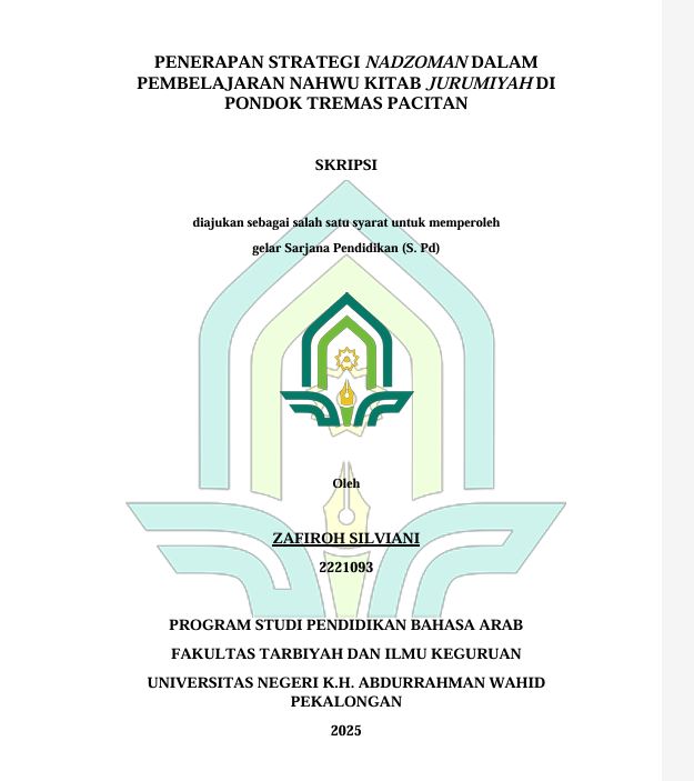 Image of Penerapan Strategi Nadzoman Dalam Pembelajaran Nahwu Kitab Jurumiyah Di Pondok Tremas Pacitan