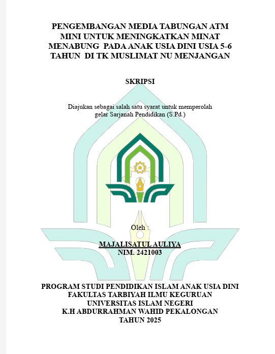 Image of Pengembangan Media Tabungan ATM Mini Untuk Meningkatkan Minat Menabung Pada Anak Usia Dini Usia 5-6 Tahun di TK Muslimat NU Menjangan
