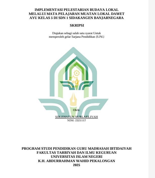 Image of Implementasi Pelestarian Budaya Lokal Melalui Mata Pelajaran Muatan Lokal Dawet Ayu Kelas 5 Di SDN 1 Sidakangen Banjarnegara