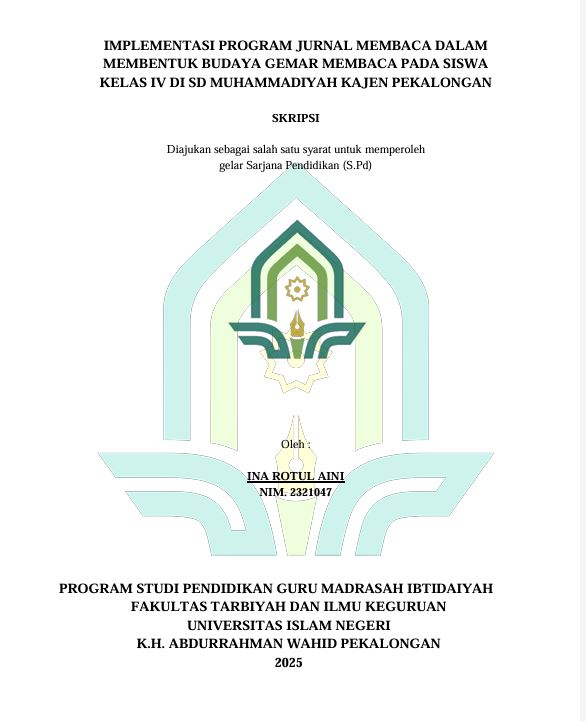 Image of Implementasi Program Jurnal Membaca Dalam Membentuk Budaya Gemar Membaca Pada Siswa Kelas IV Di SD Muhammadiyah Kajen Pekalongan