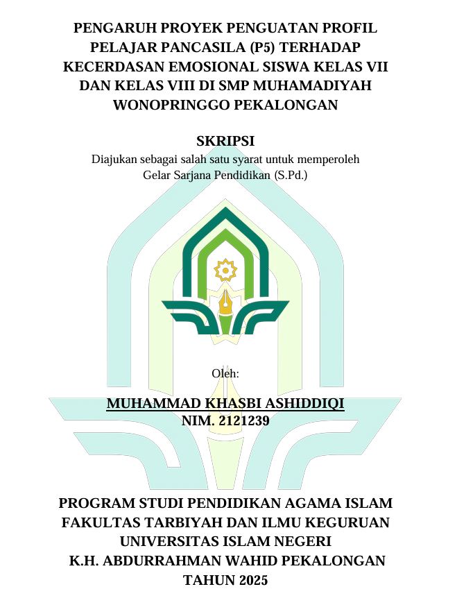 Image of Pengaruh Proyek Penguatan Profil Pelajar Pancasila (P5) Terhadap Kecerdasan Emosional Siswa Kelas VII SMP Muhammadiyah Wonopringgo Pekalongan