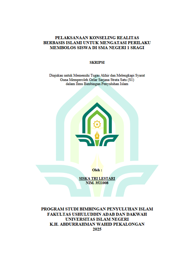 Image of Pelaksanaan Konseling Realitas Berbasis Islami Untuk Mengatasi Perilkau Membolos Siswa Di SMA Negeri 1 Sragi