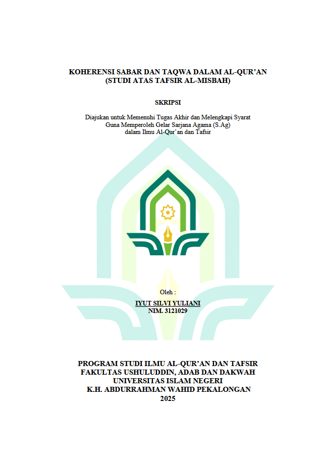 Image of Koherensi Sabar Dan Taqwa Dalam Al-Qur'an (Studi Atas Tafsir Al-Misbah)