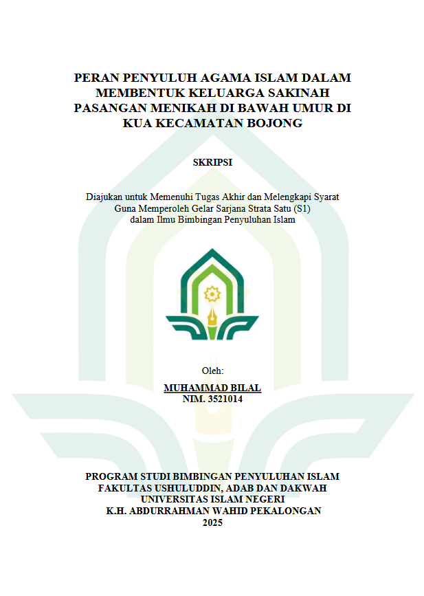 Image of Peran Penyuluh Agama Islam Dalam Membentuk Keluarga Sakinah Pasangan Menikah Di Bawah Umur Di KUA Kecamatan Bojong