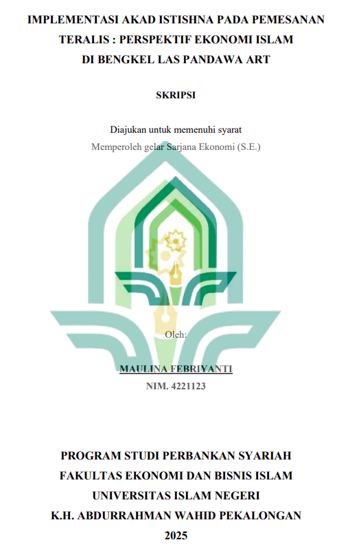 Image of Implementasi Akad Istishna Pada Pemesanan Teralis : Perspektif Ekonomi Islam Di Bengkel Las Pandawa Art