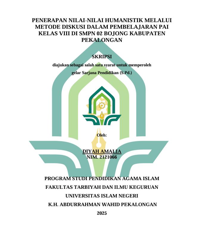 Image of Penerapan Nilai-Nilai Humanistik Melalui Metode Diskusi Dalam Pembelajaran PAI Kelas VIII Di SMPN 02 Bojong Kabupaten Pekalongan