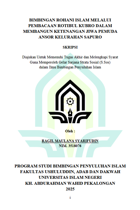 Image of Bimbingan Rohani Islam Melalui Pembacaan Rotibul Kubro Dalam Membangun Ketenangan Jiwa Pemuda Ansor Kelurahan Sapuro