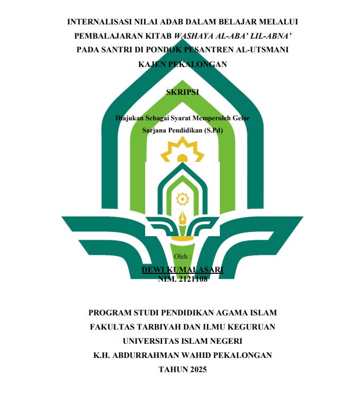 Image of Internalisasi Nilai Adab Dalam Belajar Melalui Pembelajaran Kitab Washaya Al-Aba' Lil-Abna' Al-Utsmani Kajen Pekalongan