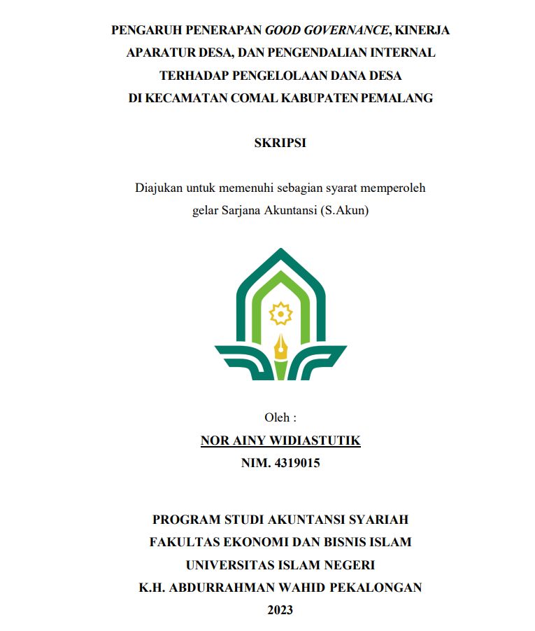 Image of Pengaruh Penerapan Good Governance, Kinerja Aparatur Desa dan Pengendalian Internal di Kecamatan Comal Kabupaten Pemalang