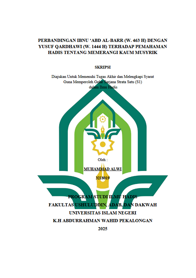 Image of Perbandingan Ibnuu Abd Al-Barr (W.463 H) Dengan Yusuf Qardhawi (W. 1444 H) Terhadap Pemahaman Hadis Tentang Memerangi Kaum Musyrik