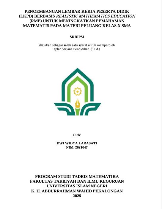 Image of Pengembangan Lembar Kerja Pendiddik (LKPD) Realistic Mathematis Education (RME) Untuk Men Ingkatkan Pemahaman Matematis Pada Materi Pelungan Kelas  X SMA