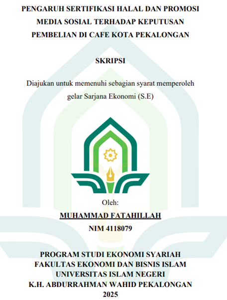 Image of Pengaruh Sertifikasi Halal dan Promosi Media Sosial Terhadap Keputusan Pembelian di Caf