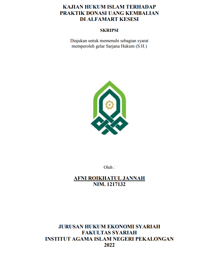 Image of Kajian Hukum Islam Terhadap Praktik Donasi Uang Kembalian di Alfamart Kesesi