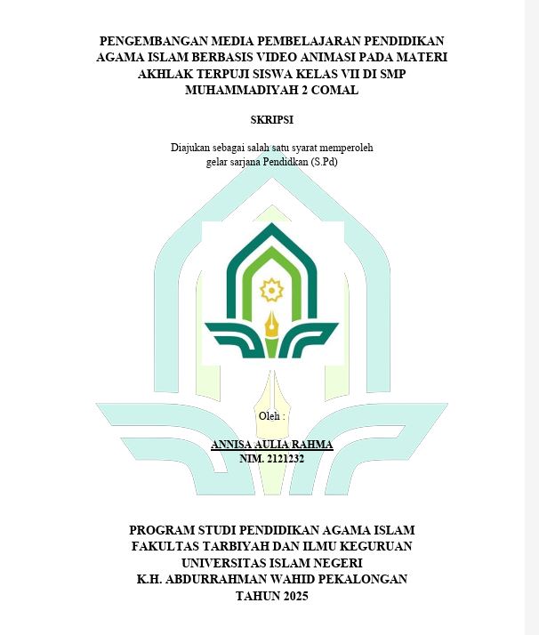 Image of Pengembangan Media Pembelajaran Pendidikan Agama Islam Berbasis Video Animasi Pada Materi Akhlak Terpuji Siswa Kelas VII di SMP Muhammadiyah 2 Comal
